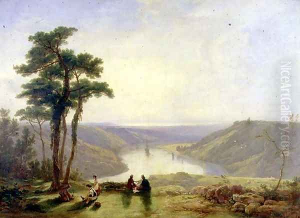 View of the Avon from Durdham Down, 1829 Oil Painting by James Baker Pyne