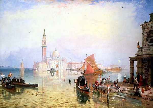 Venetian Scene Oil Painting by James Baker Pyne