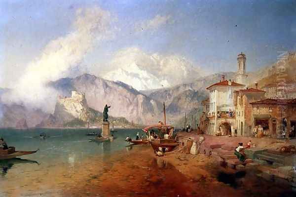 Lake Como Oil Painting by James Baker Pyne