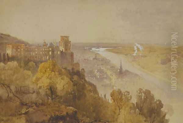 View of Heidelberg Oil Painting by James Baker Pyne