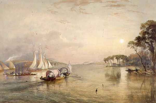 Lake Windermere, from The English Lake District, 1853 2 Oil Painting by James Baker Pyne