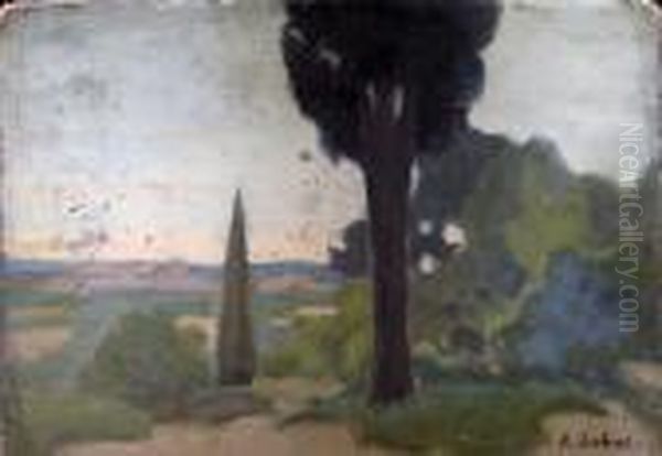 Paysage Oil Painting by Alfred Lesbros