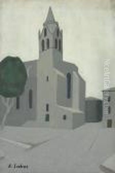 Eglise St Martial Oil Painting by Alfred Lesbros