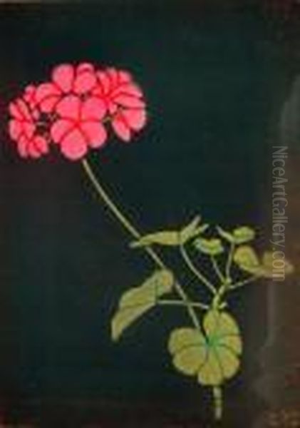 Fleurs Oil Painting by Alfred Lesbros