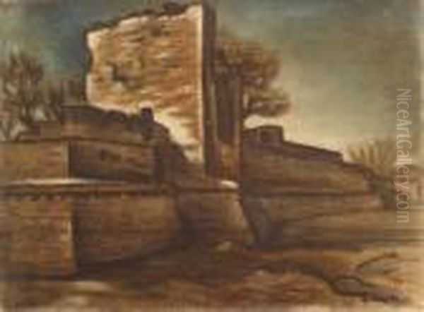 Remparts Ocres Oil Painting by Alfred Lesbros