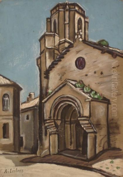 Eglise De Barbentane Oil Painting by Alfred Lesbros