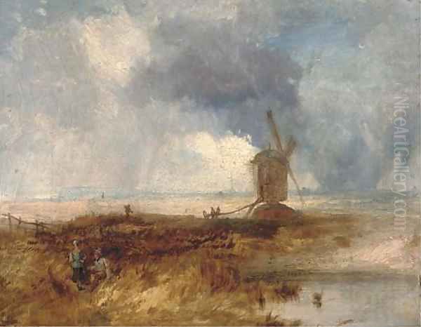 A showery day Oil Painting by James Baker Pyne