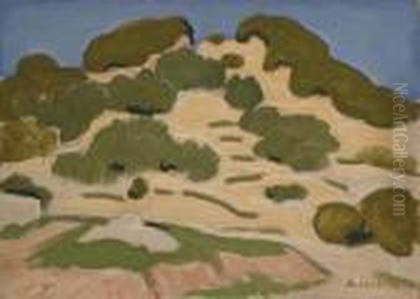 Garrigue Oil Painting by Alfred Lesbros