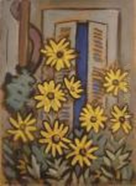 Margueritte Devant Fenetre Oil Painting by Alfred Lesbros