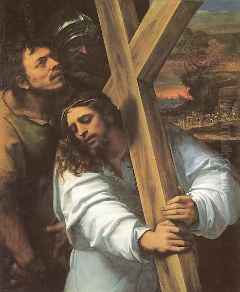 Jesus Carrying the Cross 1516 Oil Painting by Sebastiano Del Piombo