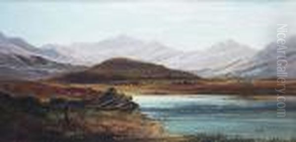 Highland Landscape Oil Painting by Charles Leslie