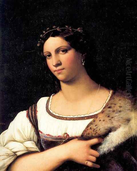 La Fornarina 1512 Oil Painting by Sebastiano Del Piombo