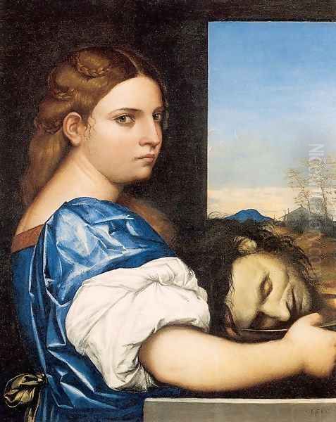 Salome with the Head of John the Baptist 1510 Oil Painting by Sebastiano Del Piombo