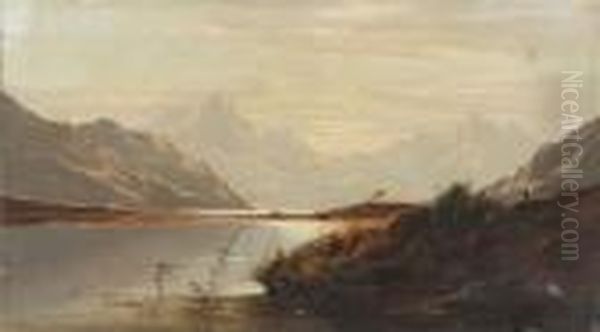 Signed And Dated 1881 Oil Painting by Charles Leslie