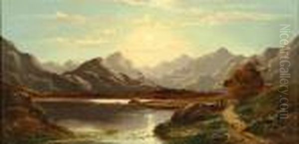 Loch Lindsay, Scotland Oil Painting by Charles Leslie