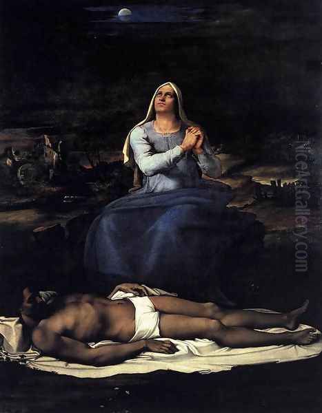 Pieta 1516-17 Oil Painting by Sebastiano Del Piombo