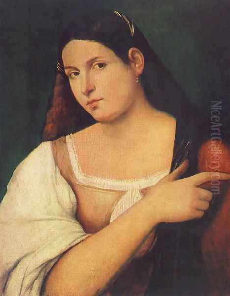 Portrait of a Girl c. 1515 Oil Painting by Sebastiano Del Piombo