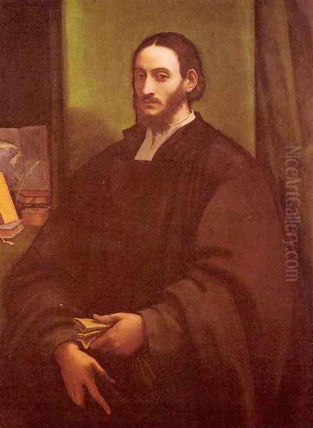 Portrait of a Humanist 1520 Oil Painting by Sebastiano Del Piombo