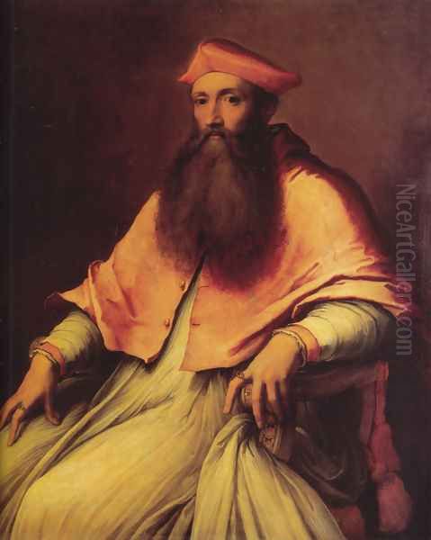 Portrait of Cardinal Reginald Pole Oil Painting by Sebastiano Del Piombo