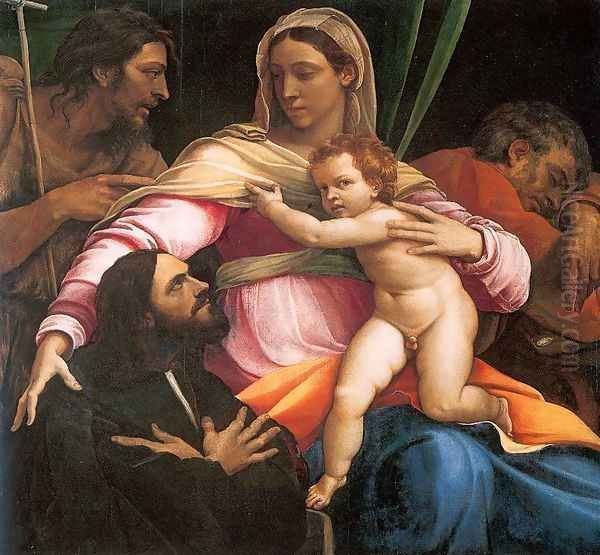 The Virgin and Child with Saints and a Donor 1520 Oil Painting by Sebastiano Del Piombo