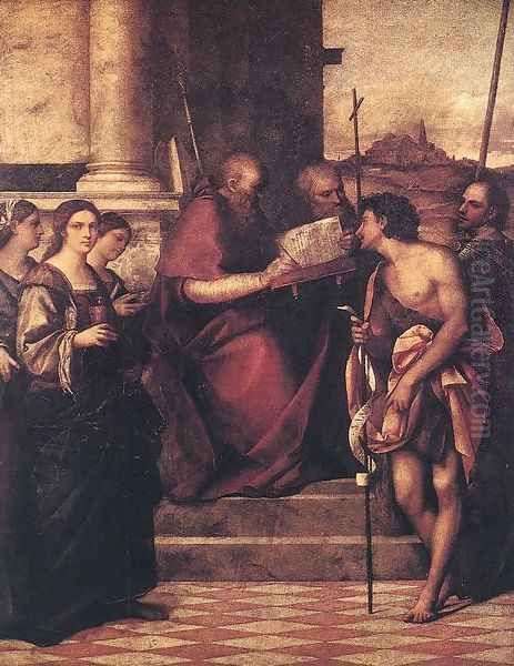 San Giovanni Crisostomo and Saints Oil Painting by Sebastiano Del Piombo