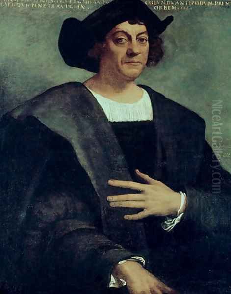 Christopher Columbus Oil Painting by Sebastiano Del Piombo