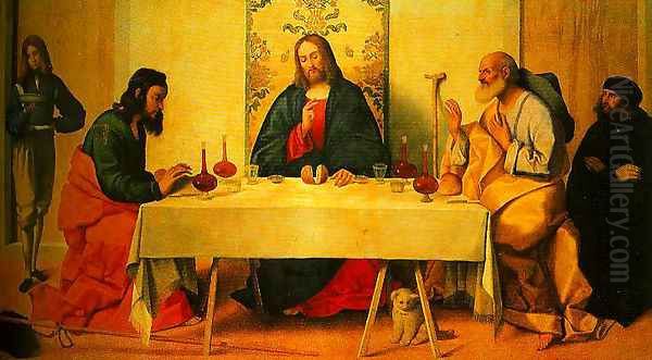 The Supper at Emmaus Oil Painting by Sebastiano Del Piombo