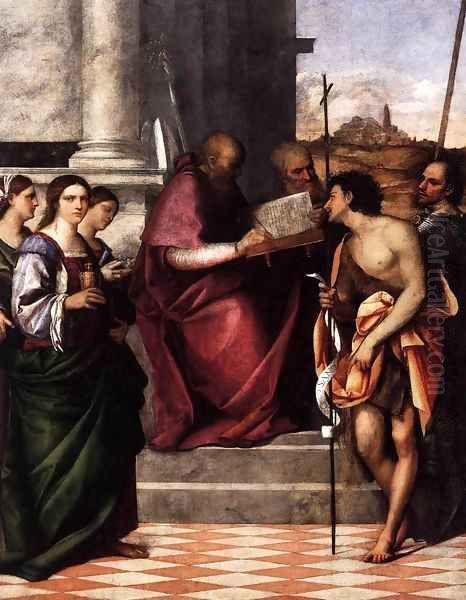 San Giovanni Crisostomo Altarpiece Oil Painting by Sebastiano Del Piombo