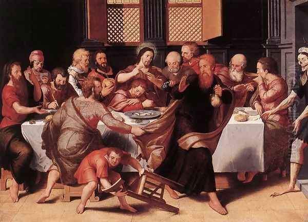 Last Supper 1548 Oil Painting by Pieter Pourbus