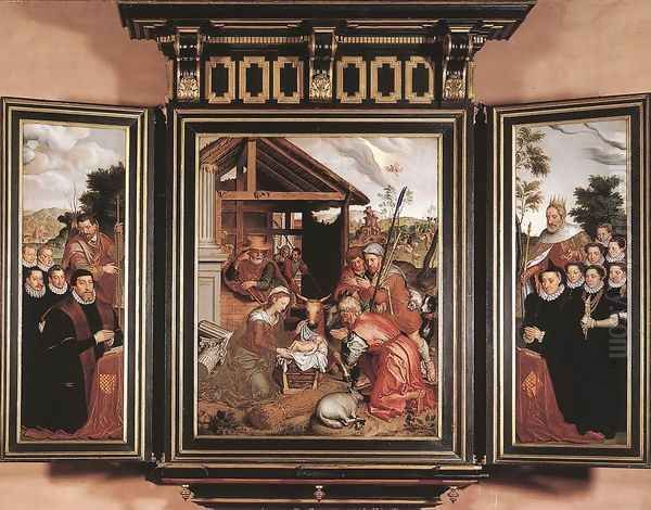 Adoration of the Shepherds 1574 Oil Painting by Pieter Pourbus