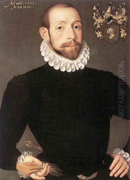 Portrait of Olivier van Nieulant 1573 Oil Painting by Pieter Pourbus