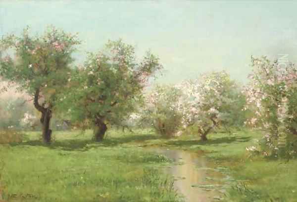 The Orchard in Spring Oil Painting by Arthur Parton