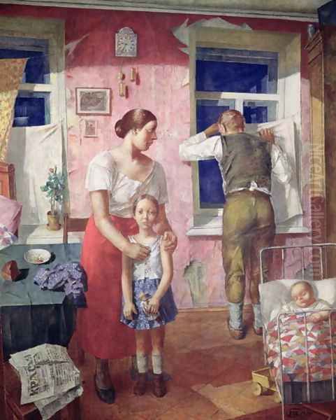 Alarm, 1934 Oil Painting by Kuzma Sergeevich Petrov-Vodkin