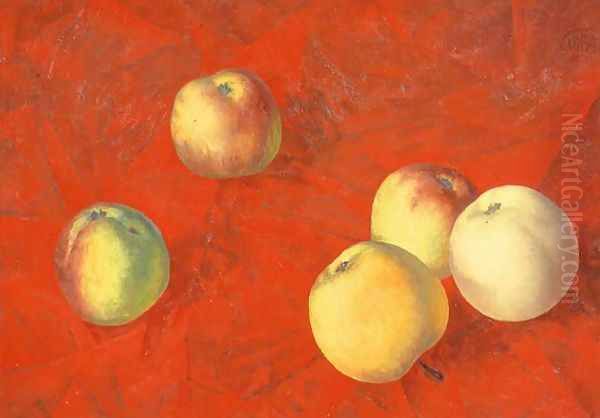 Apples, 1917 Oil Painting by Kuzma Sergeevich Petrov-Vodkin