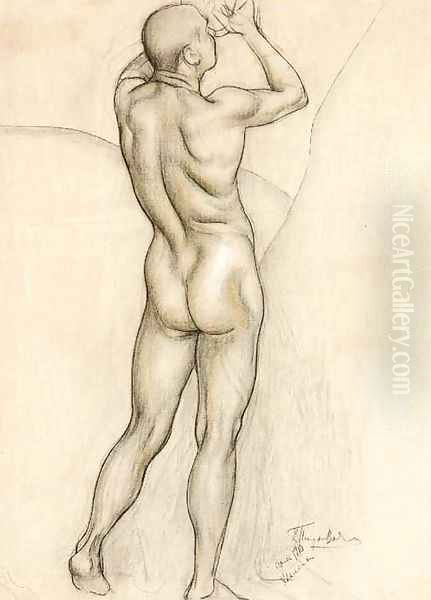 Male Nude Oil Painting by Kuzma Sergeevich Petrov-Vodkin