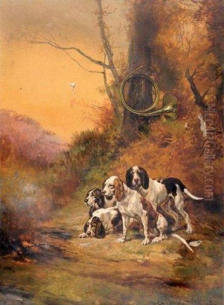 Meute De Chien Oil Painting by Theodore Levigne