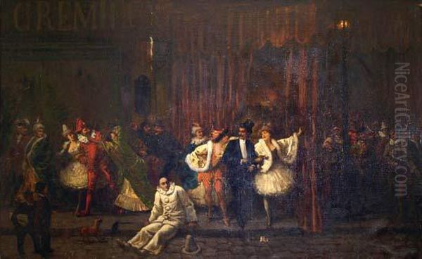 Sortie De Cabaret, Cremieux Oil Painting by Theodore Levigne