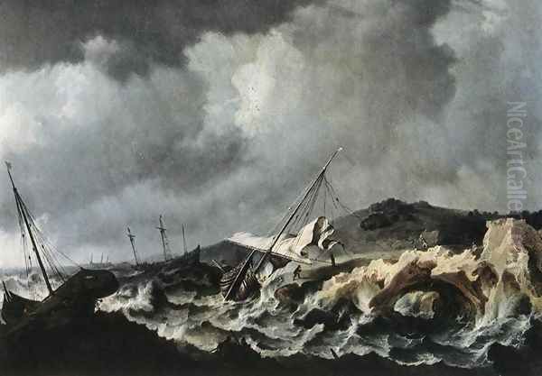 Shipwreck Oil Painting by Bonaventura, the Elder Peeters