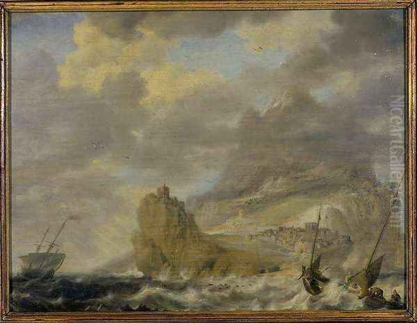 The Harbour from Tenerife Oil Painting by Bonaventura, the Elder Peeters