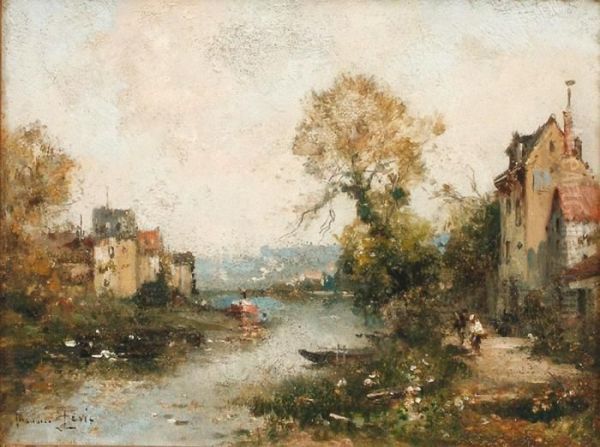 Bord De Riviere Oil Painting by Maurice Levis