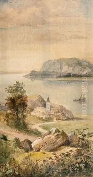 Au Bord Du Rhin Oil Painting by Maurice Levis