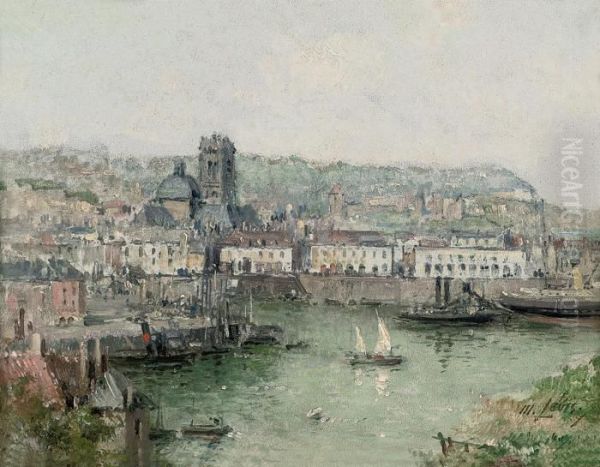 Le Port De Dieppe Oil Painting by Maurice Levis