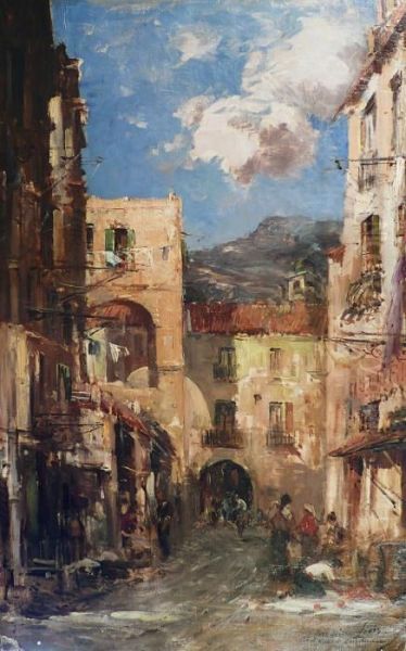 Une Vue Decastellamare, Golfe De Naples Oil Painting by Maurice Levis