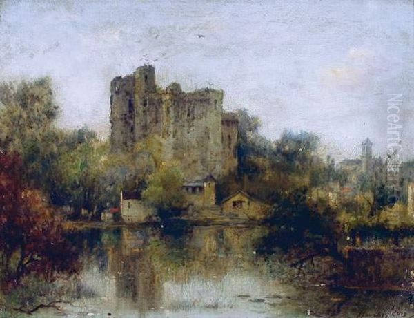  Chateau En Bord De Riviere  Oil Painting by Maurice Levis