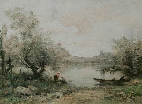 L'etang Au Mois De Mai Oil Painting by Maurice Levis