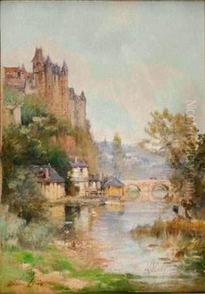 Le Chateau De Luzarches Oil Painting by Maurice Levis