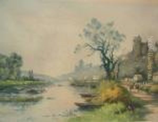 Paysage A La Riviere Oil Painting by Maurice Levis