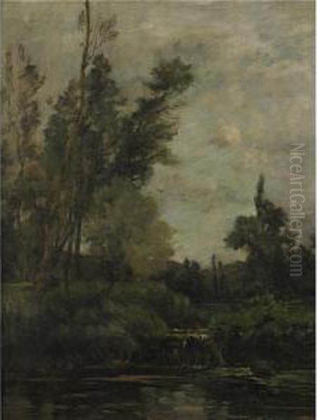 Summer Pond Oil Painting by Maurice Levis