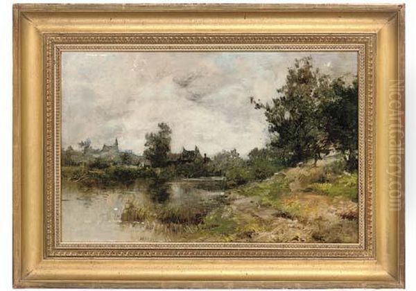 A Quiet Path By The River Oil Painting by Maurice Levis