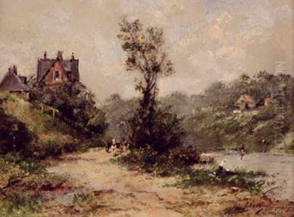 La Villa Grasiella A Venlette Oil Painting by Maurice Levis